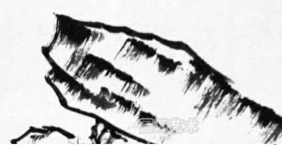 大斧劈皴画石法 - 步骤02