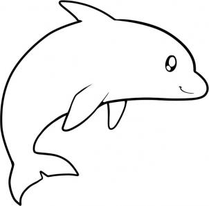 海豚简笔画