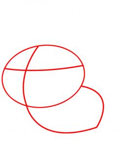 第一步：兔子的简笔画画法步骤
