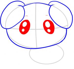 第四步：小狗的简笔画画法步骤