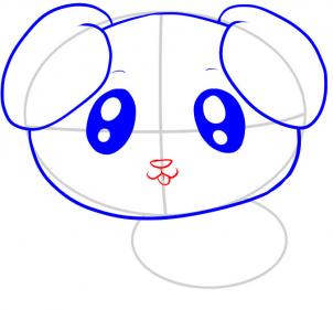第五步：小狗的简笔画画法步骤
