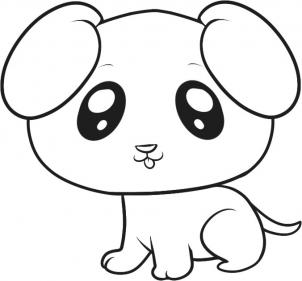 小狗简笔画，如何画小狗
