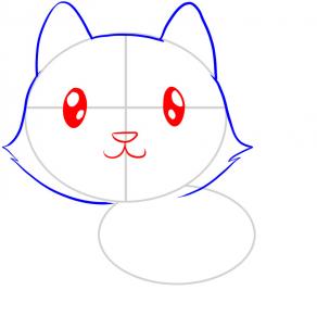 第三步：小老虎简笔画步骤