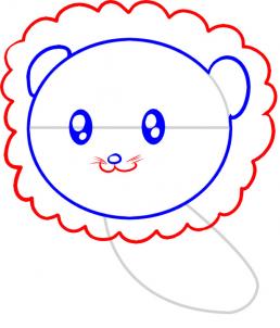 第四步：狮子简笔画步骤