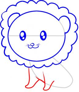 第五步：狮子简笔画步骤