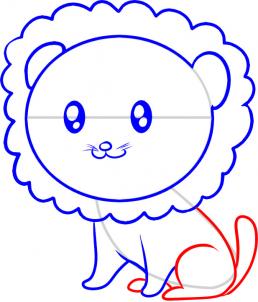 第六步：狮子简笔画步骤
