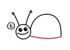 蜗牛简笔画，如何画蜗牛