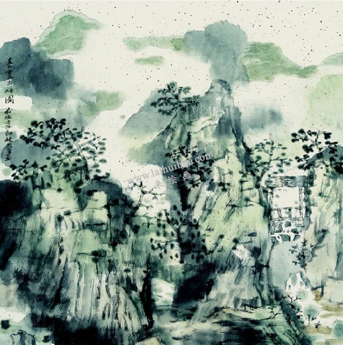 山水画的着色 
