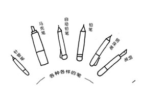 简笔画的工具和材料