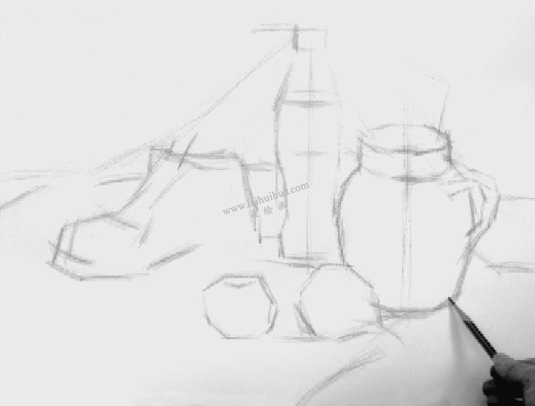素描静物写生的步骤 02