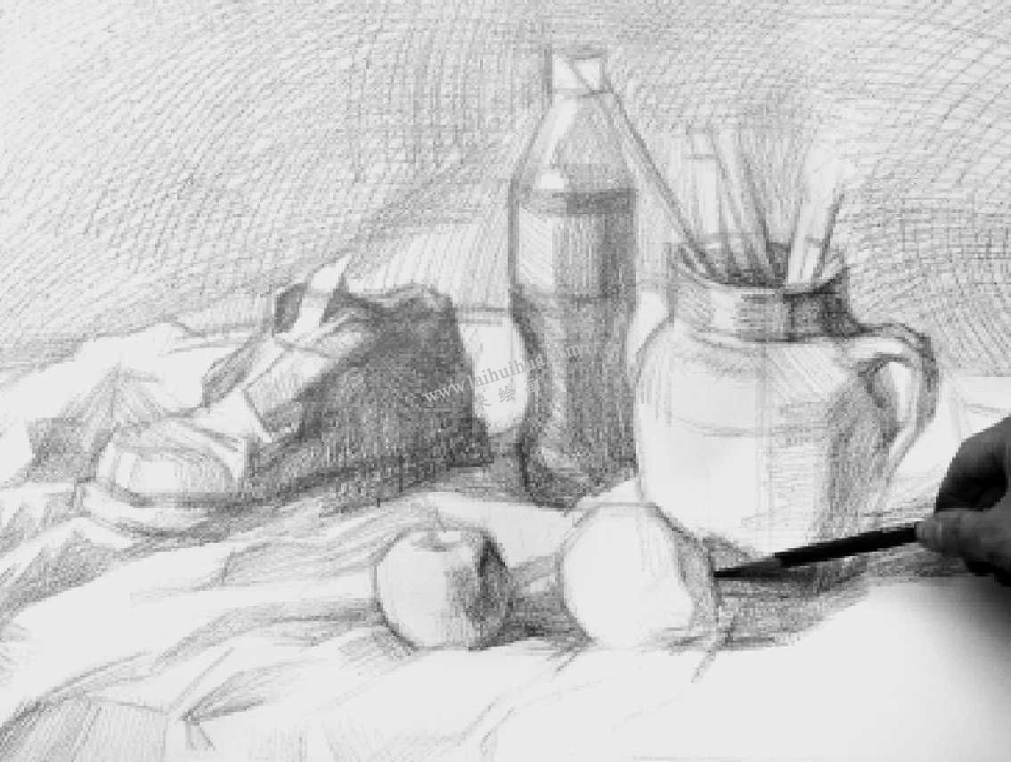 素描的静物写生步骤05