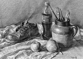 素描静物写生的步骤