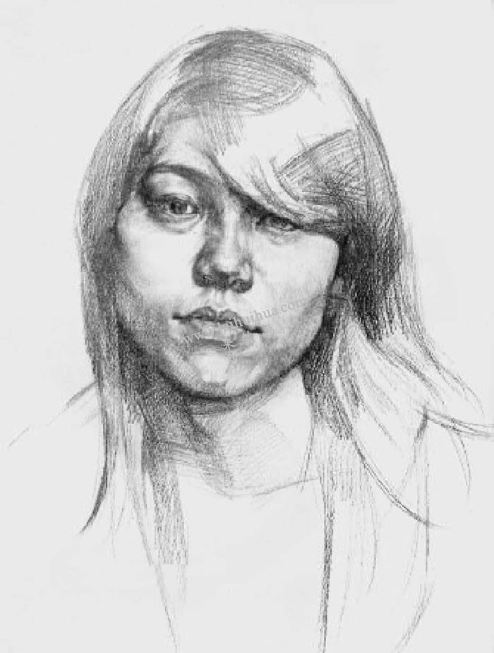 素描头像写生步骤3