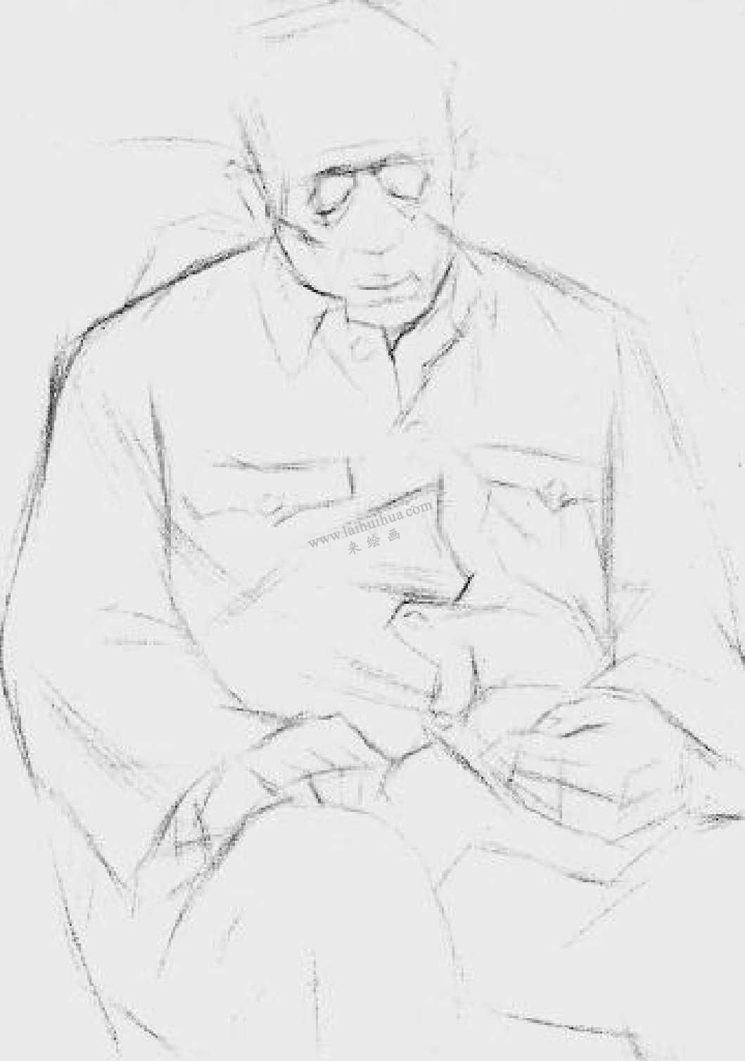 人物写生 步骤一
