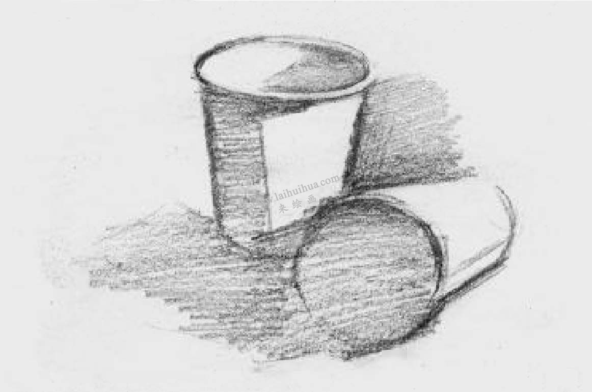 素描纸杯 步骤三