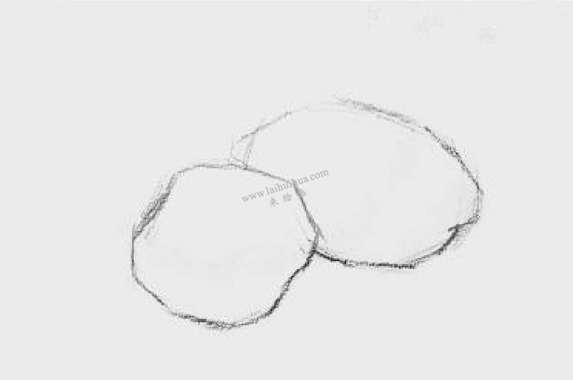 素描两个土豆 步骤一