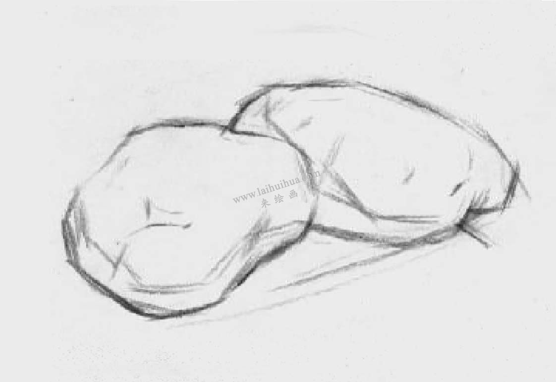 素描两个土豆 步骤二