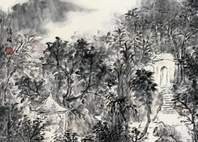 《樵山雅园》国画欣赏