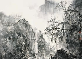 《樵山烟霞》国画欣赏