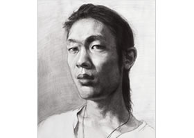 素描男青年头像的步骤