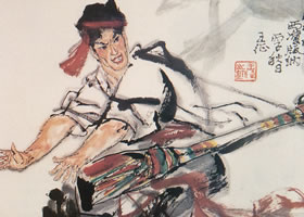 男青年的国画画法