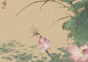 荷花国画画法