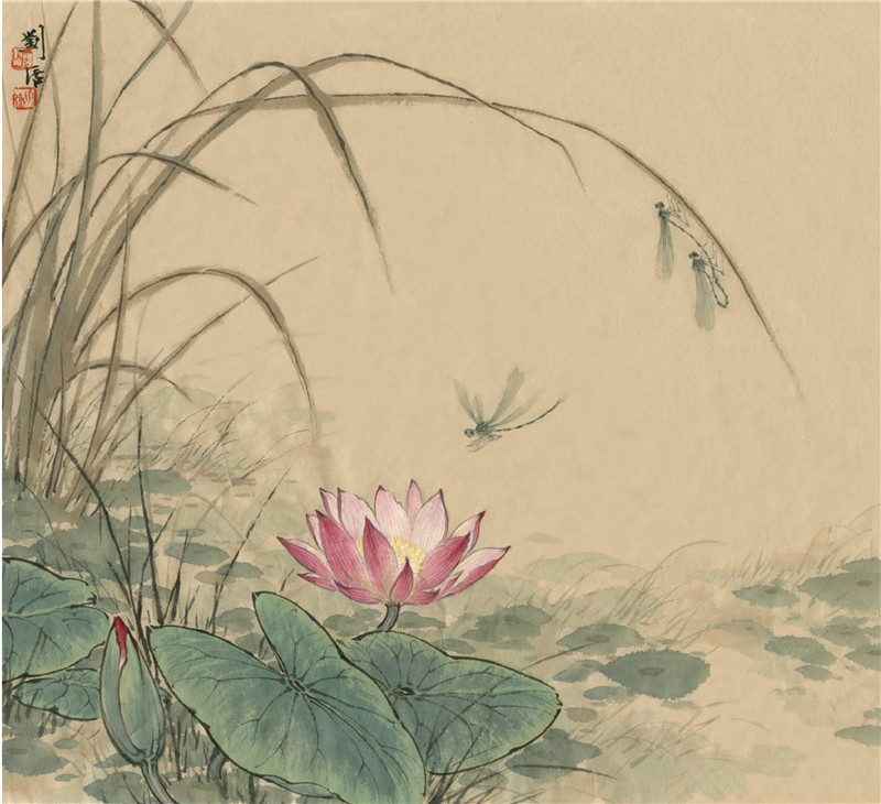 睡莲国画画法范例