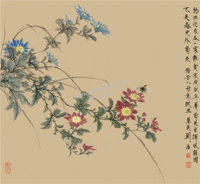 菊花国画画法范例 02