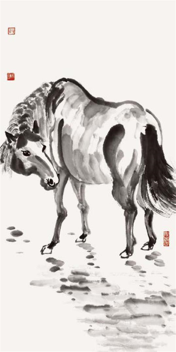 马的国画画法步骤