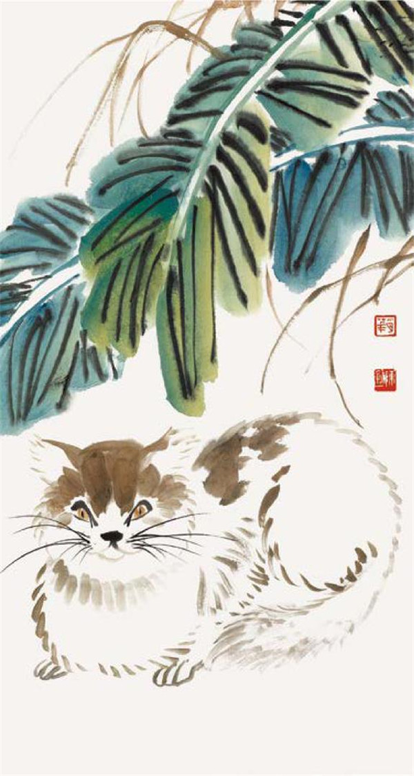 猫的国画画法步骤