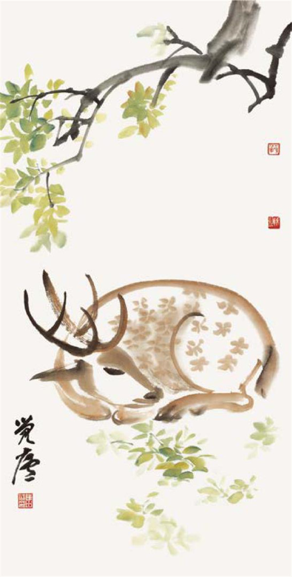 梅花鹿的国画画法步骤