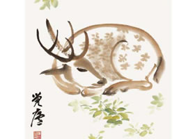梅花鹿的国画画法步骤