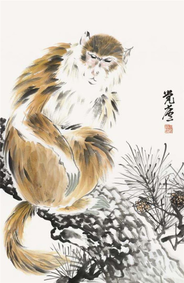 猴子的国画画法步骤