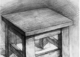 素描板凳的画法步骤