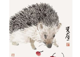 刺猬的国画画法步骤