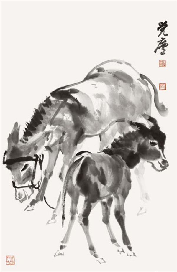 毛驴的国画画法步骤