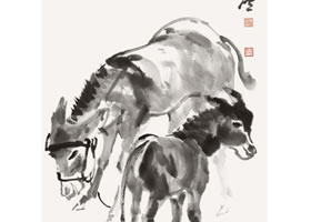 毛驴的国画画法步骤
