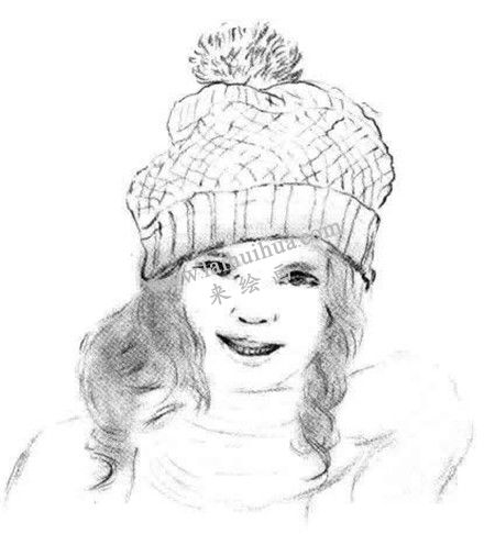 素描时尚的女孩画法步骤 五