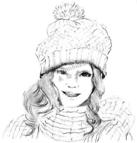 素描时尚的女孩画法步骤 七