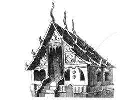 寺庙的素描绘画方法步骤