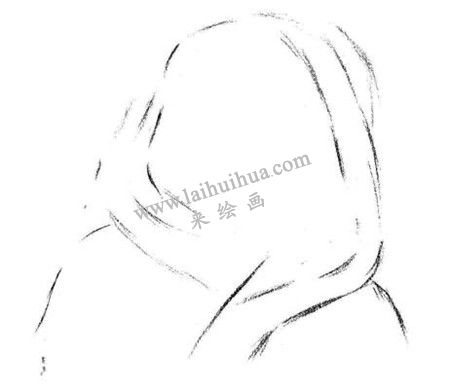 素描双眼皮男婴的绘画方法步骤 一