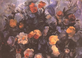 静物油画《花》