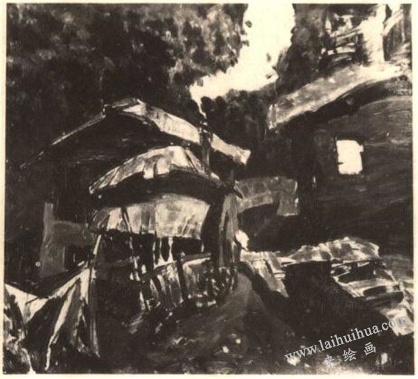 一次完成的油画画法步骤 二