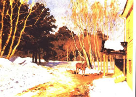 《三月》风景油画