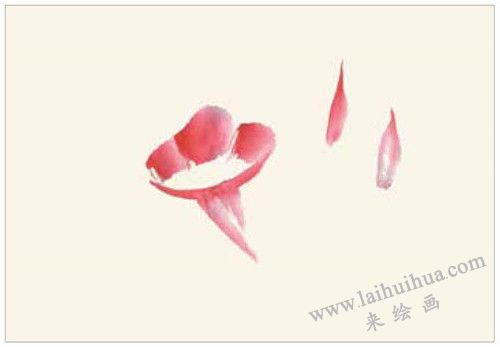 牵牛花的国画画法  步骤一