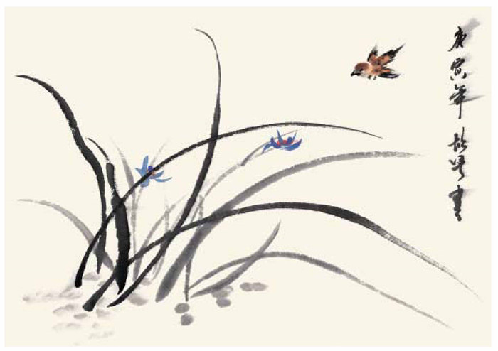 兰花的国画画法