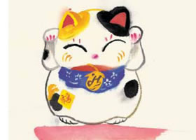 招财猫的画法