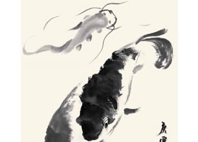 鲤鱼和鲶鱼的国画画法