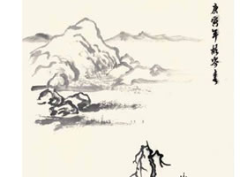 宁静小山村国画画法