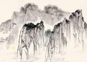 连绵的山峦国画画法